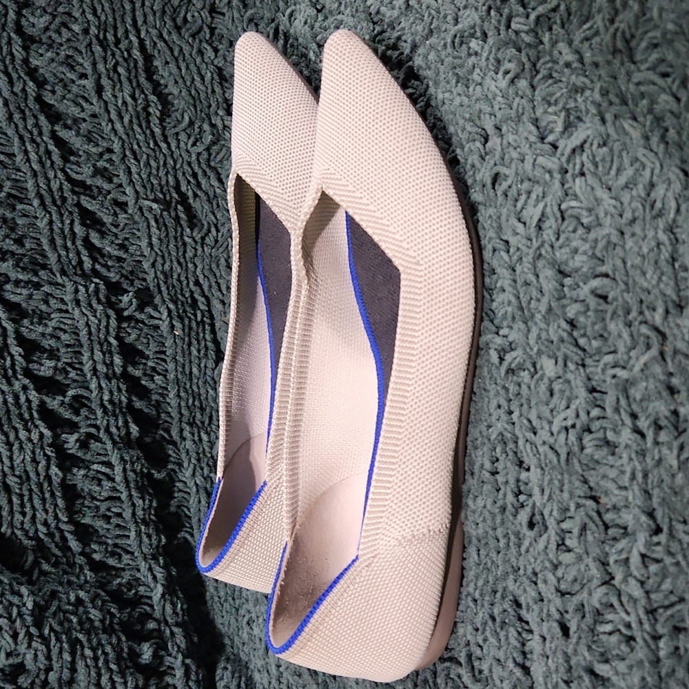 Rothy's Womens The Point Flax Birdseye Flats